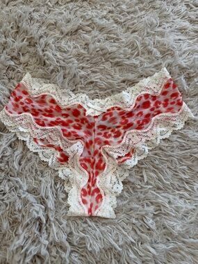 NWT 2011 Fine Mesh Cheeky Victoria’s Secret Animal Print Lace VTG Y2K X-Small